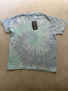 KMA Blue Mint Tie Dye T-Shirt Kids 6-7Y NWT